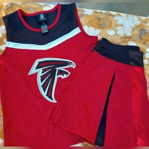 Girls size 14  Large NFL  Atlanta Falcons Cheer top and skirt.